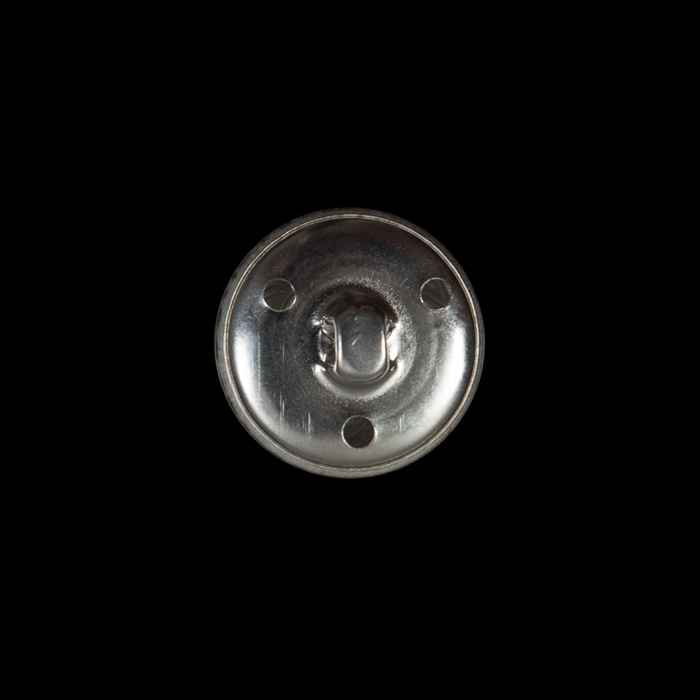 Silver Aluminum Crest Shank Back Button - 24L/15mm Detail Silver Aluminum Crest Shank Back Button - 24L/15mm Detail