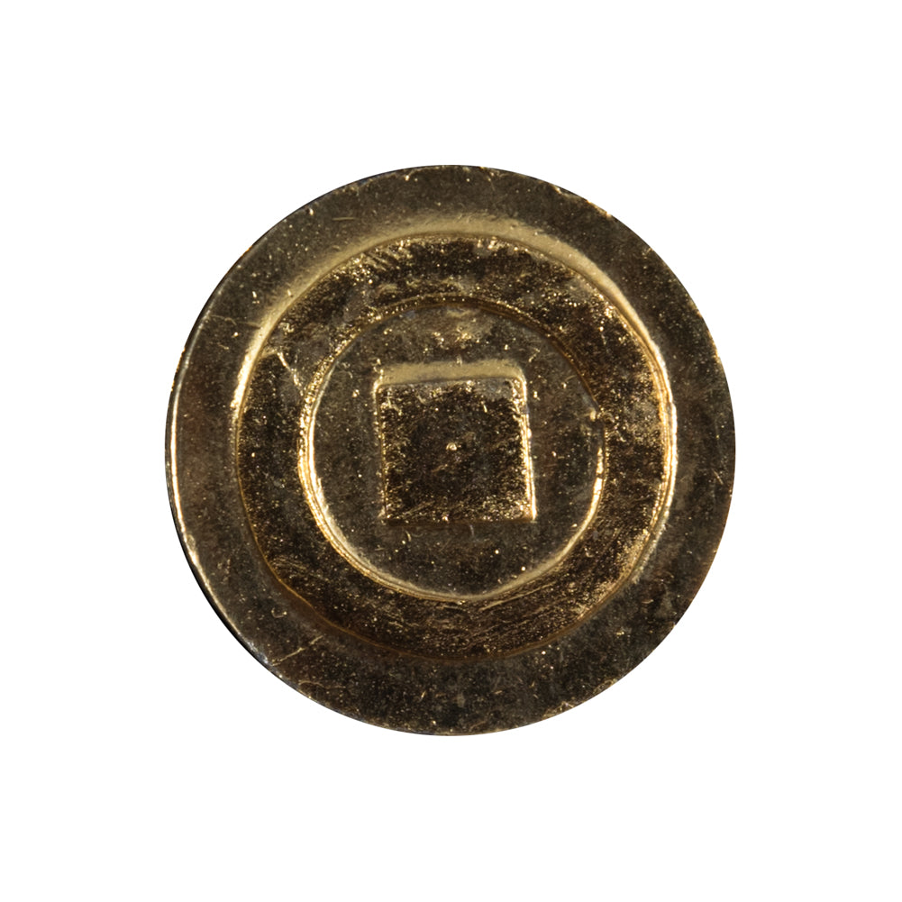 Gold Geometric Shank Back Metal Button - 40L/25.5mm Gold Geometric Shank Back Metal Button - 40L/25.5mm