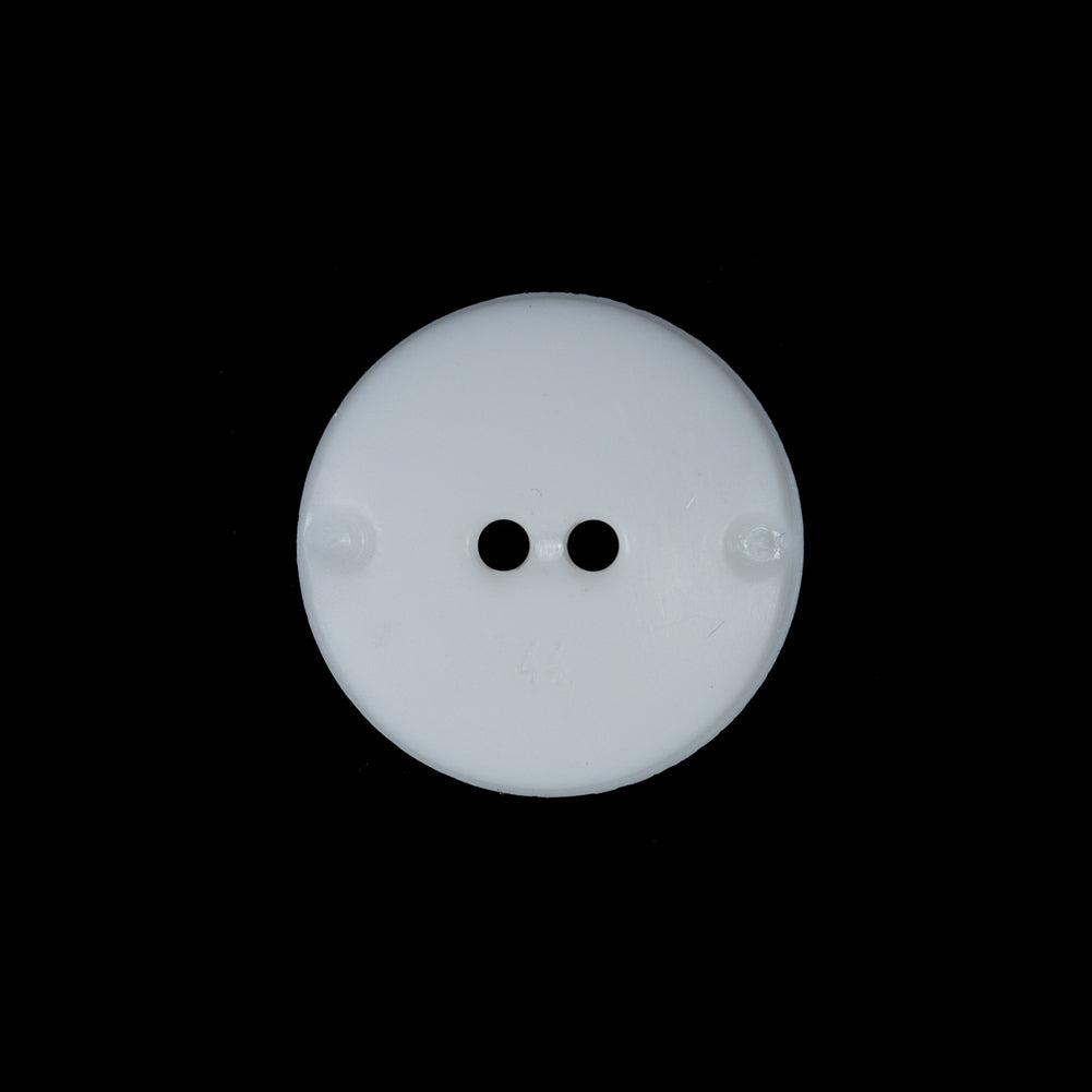 White Etched 2-Hole Plastic Button - 32L/20mm Detail White Etched 2-Hole Plastic Button - 32L/20mm Detail