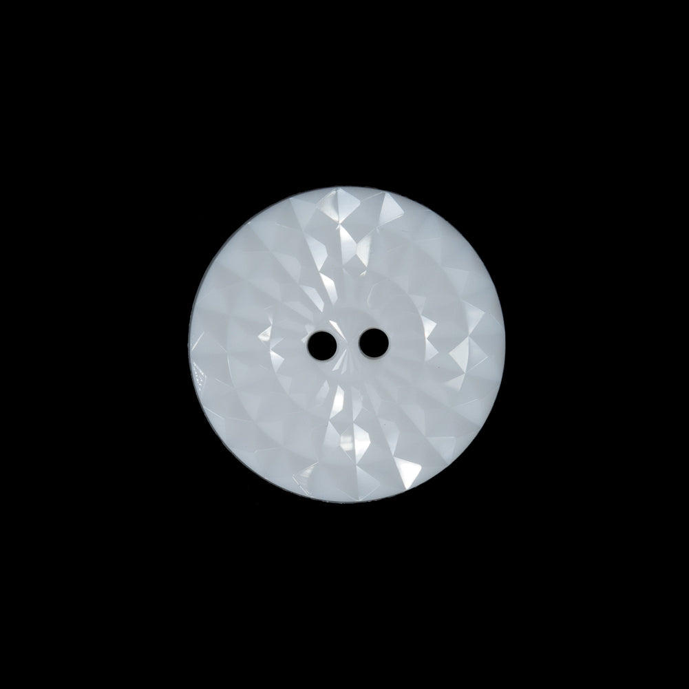 White Etched 2-Hole Plastic Button - 32L/20mm White Etched 2-Hole Plastic Button - 32L/20mm