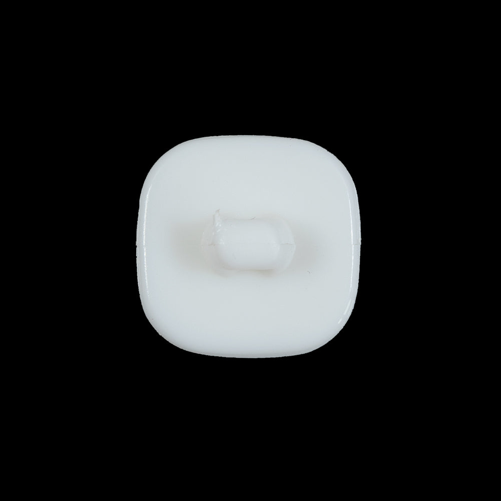 White Plastic Beveled Shank Back Button - 30L/19mm Detail White Plastic Beveled Shank Back Button - 30L/19mm Detail
