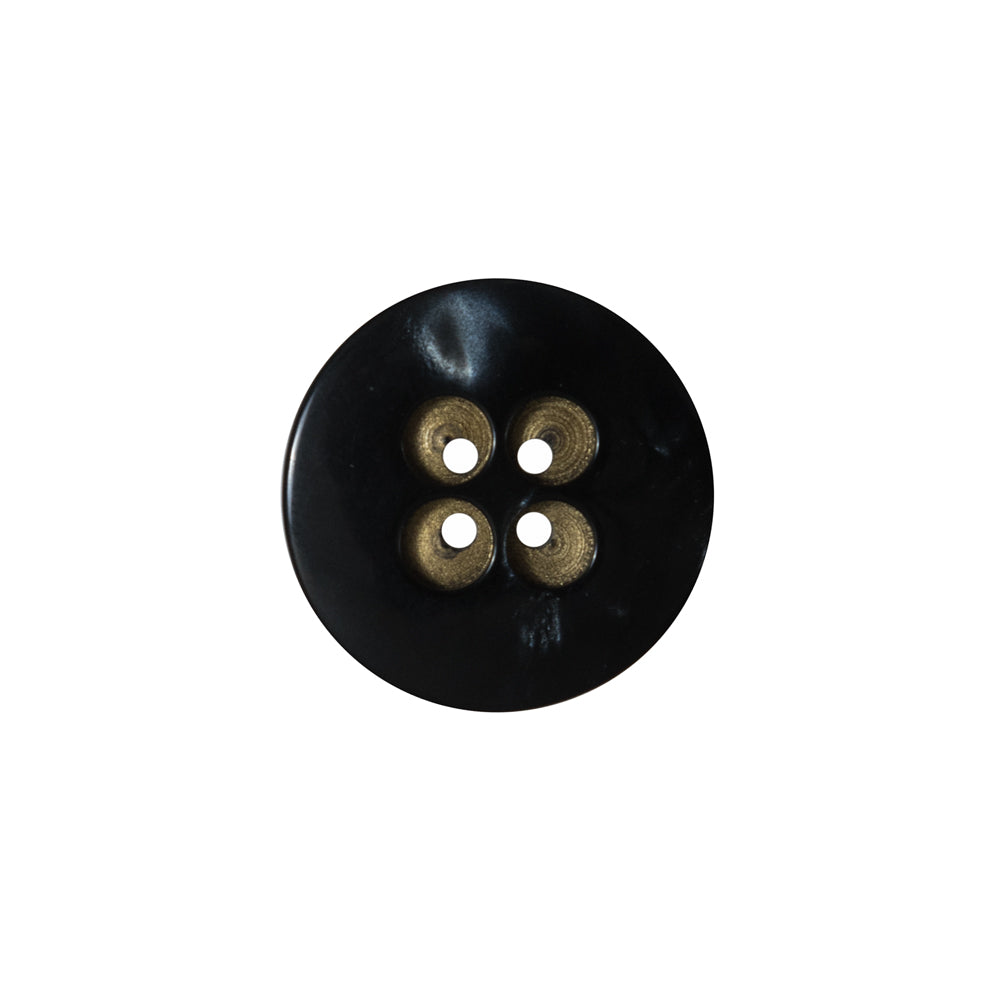 Black and Gold 4-Hole Button - 28L/18mm Black and Gold 4-Hole Button - 28L/18mm