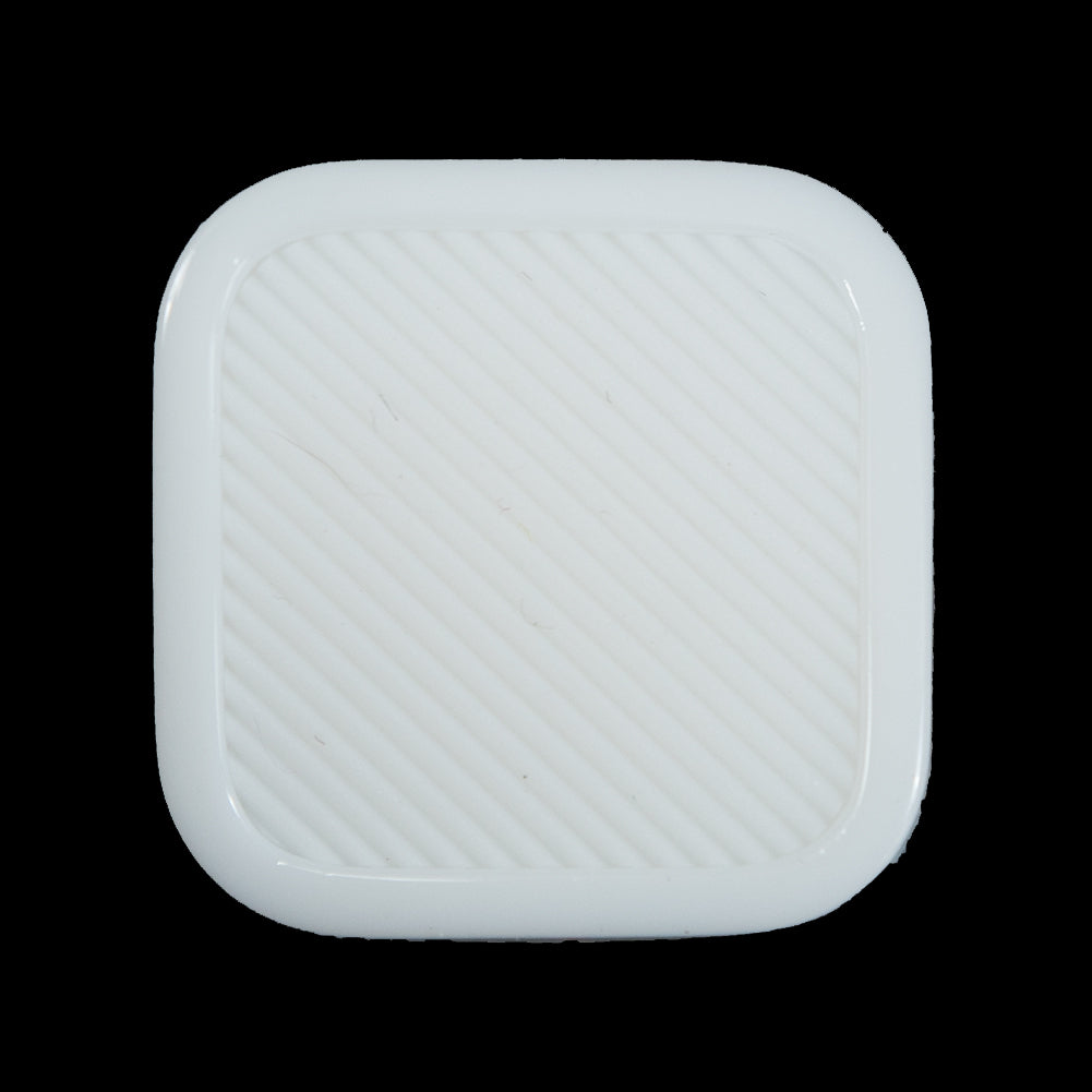 White Curved Square Shank Back Button - 44L/28mm White Curved Square Shank Back Button - 44L/28mm