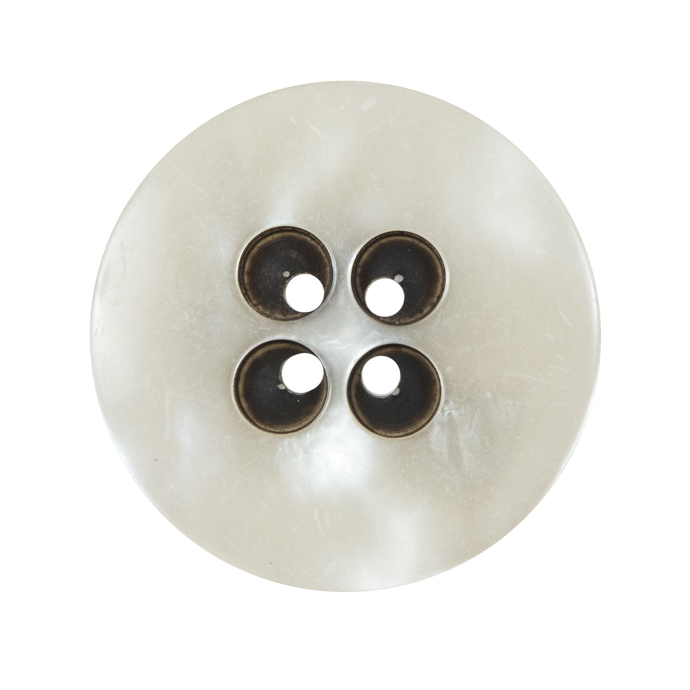 Ivory and Black 4-Hole Button - 44L/28mm Ivory and Black 4-Hole Button - 44L/28mm