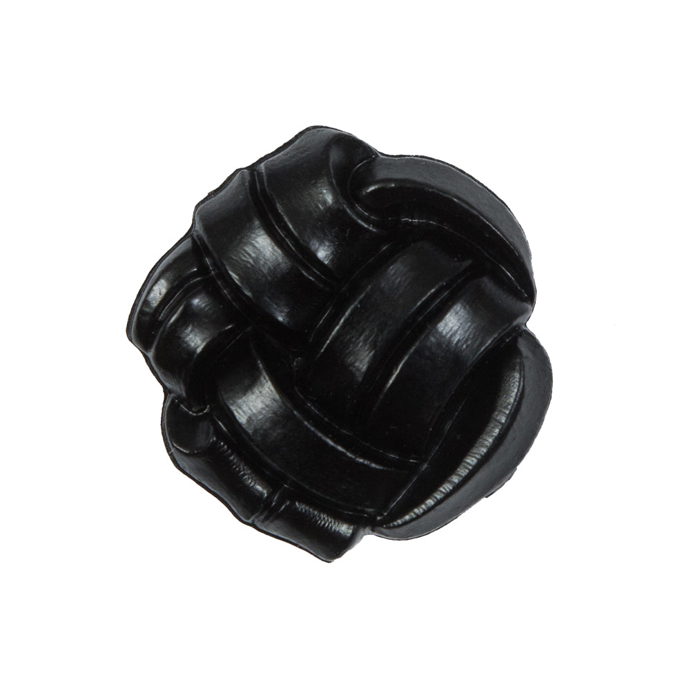 Black Knotted Plastic Button - 40L/25.5mm Black Knotted Plastic Button - 40L/25.5mm