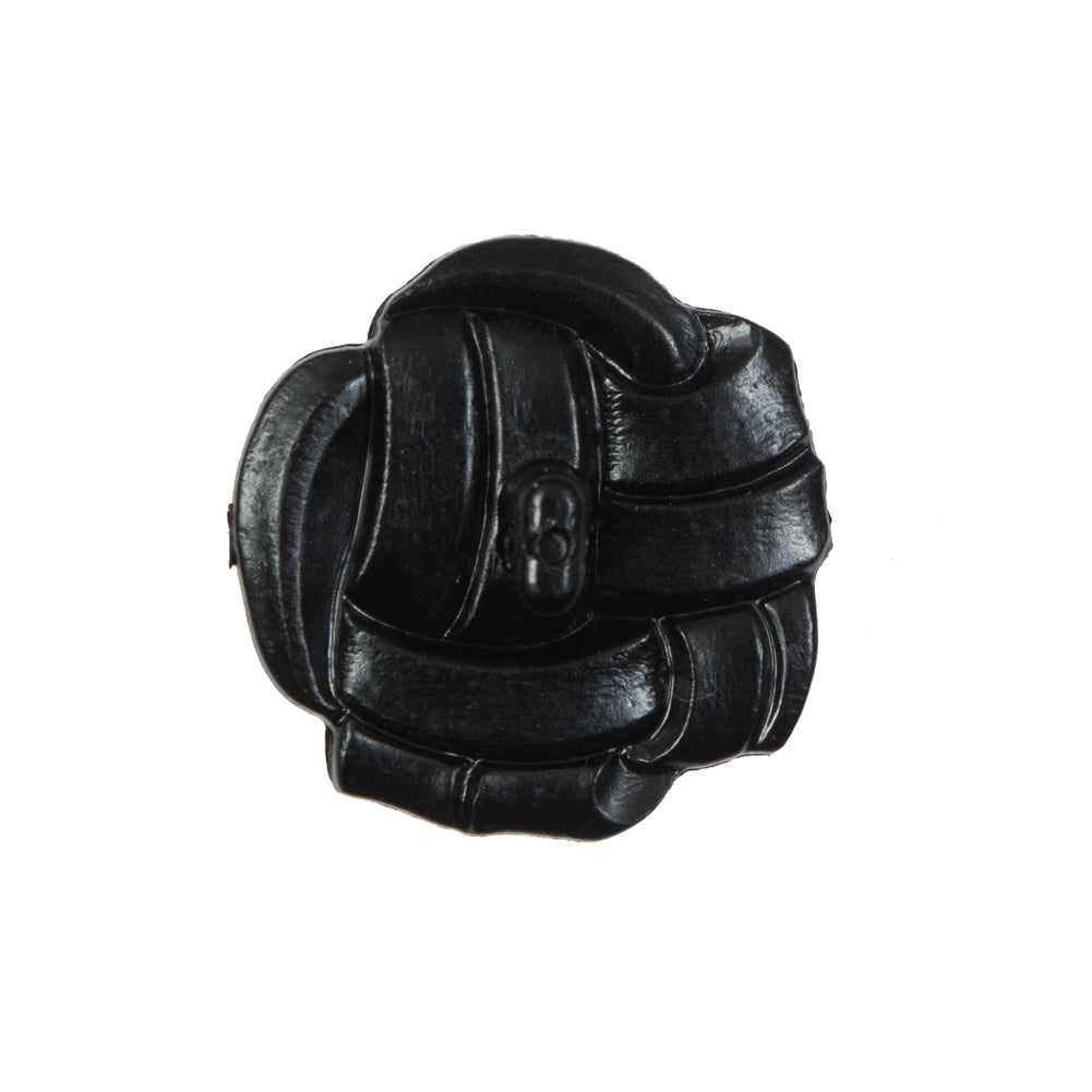Black Knotted Plastic Button - 36L/23mm Detail Black Knotted Plastic Button - 36L/23mm Detail