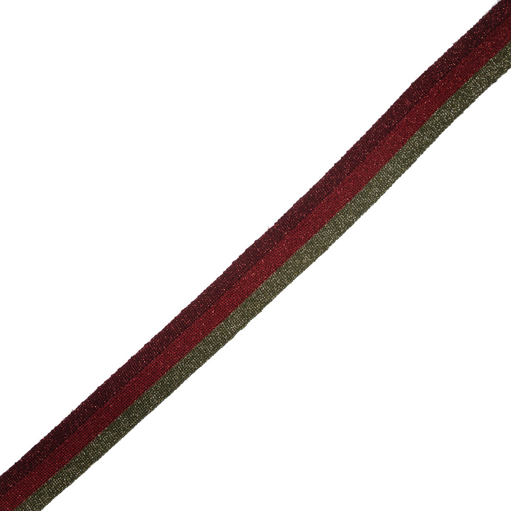 Red/Green/Gold Lurex Knit Trim - 1.25" Red/Green/Gold Lurex Knit Trim - 1.25"
