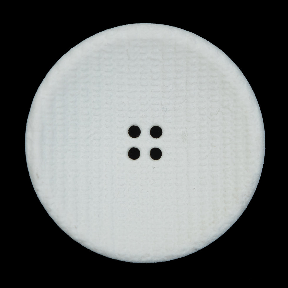 White Textured Concaved Plastic Button - 54L/34mm White Textured Concaved Plastic Button - 54L/34mm
