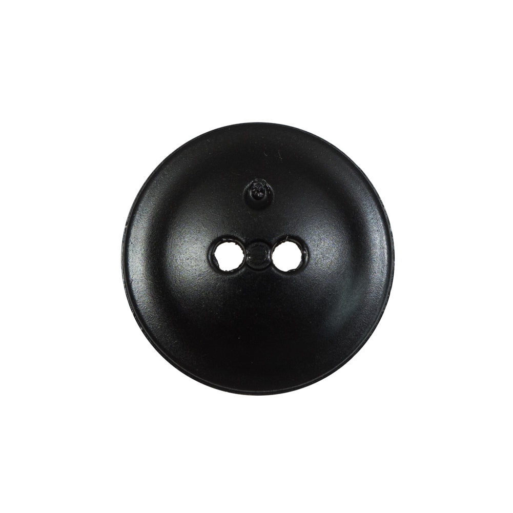 Black Faux Leather Plastic 2-Hole Button - 36L/23mm Detail Black Faux Leather Plastic 2-Hole Button - 36L/23mm Detail