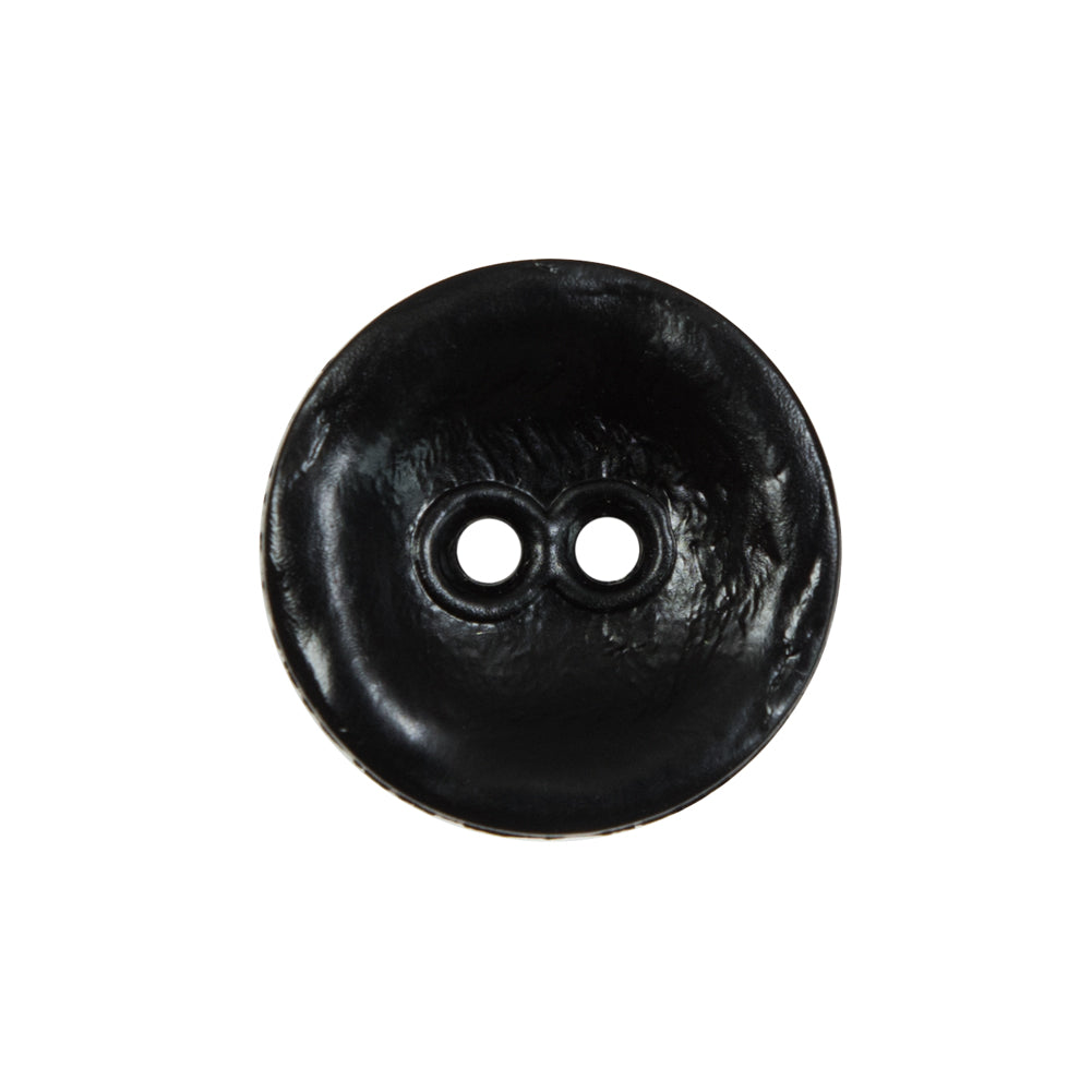 Black Faux Leather Plastic 2-Hole Button - 36L/23mm Black Faux Leather Plastic 2-Hole Button - 36L/23mm