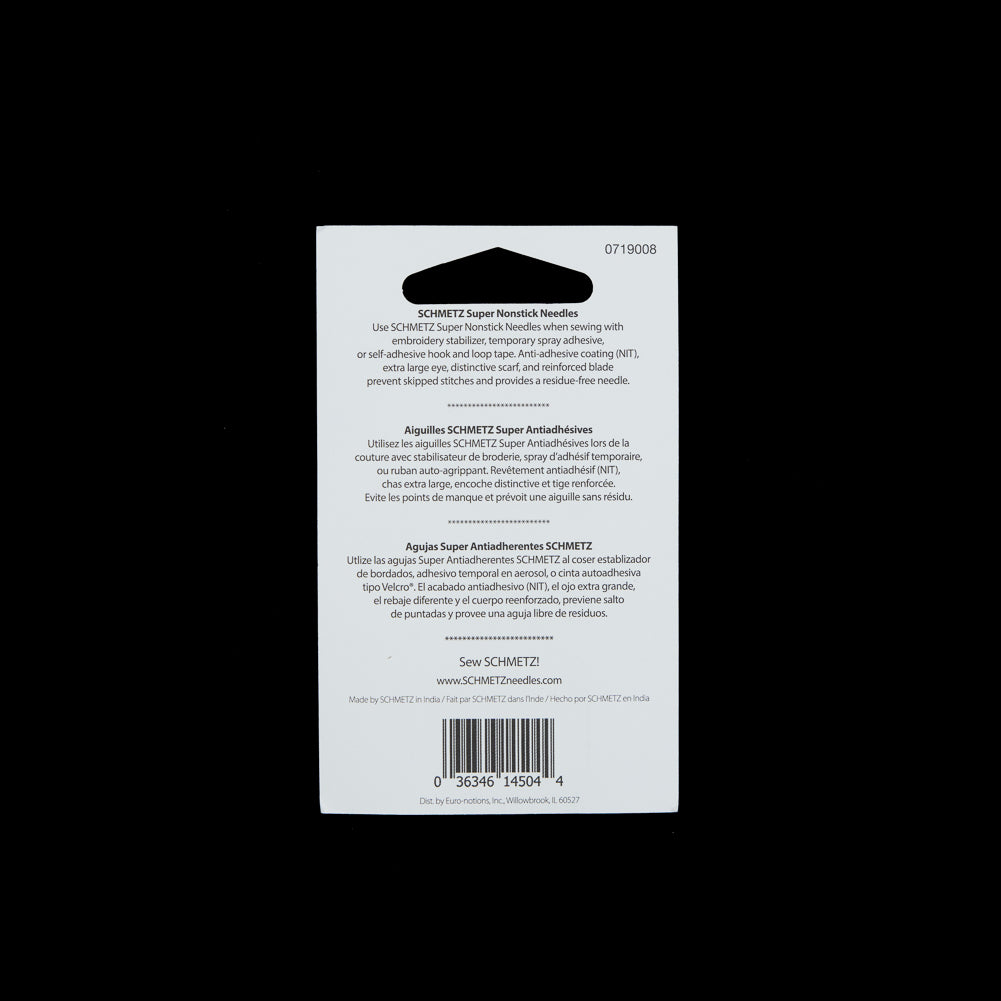 Schmetz Super Nonstick Machine Needles - 100/16 - 5 ct Detail Schmetz Super Nonstick Machine Needles - 100/16 - 5 ct Detail