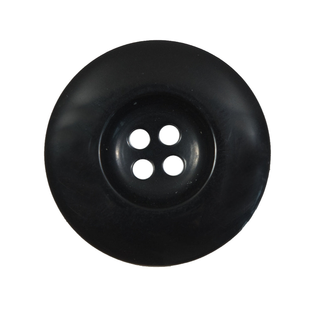 Black Plastic 4-Hole Button - 44L/28mm Black Plastic 4-Hole Button - 44L/28mm