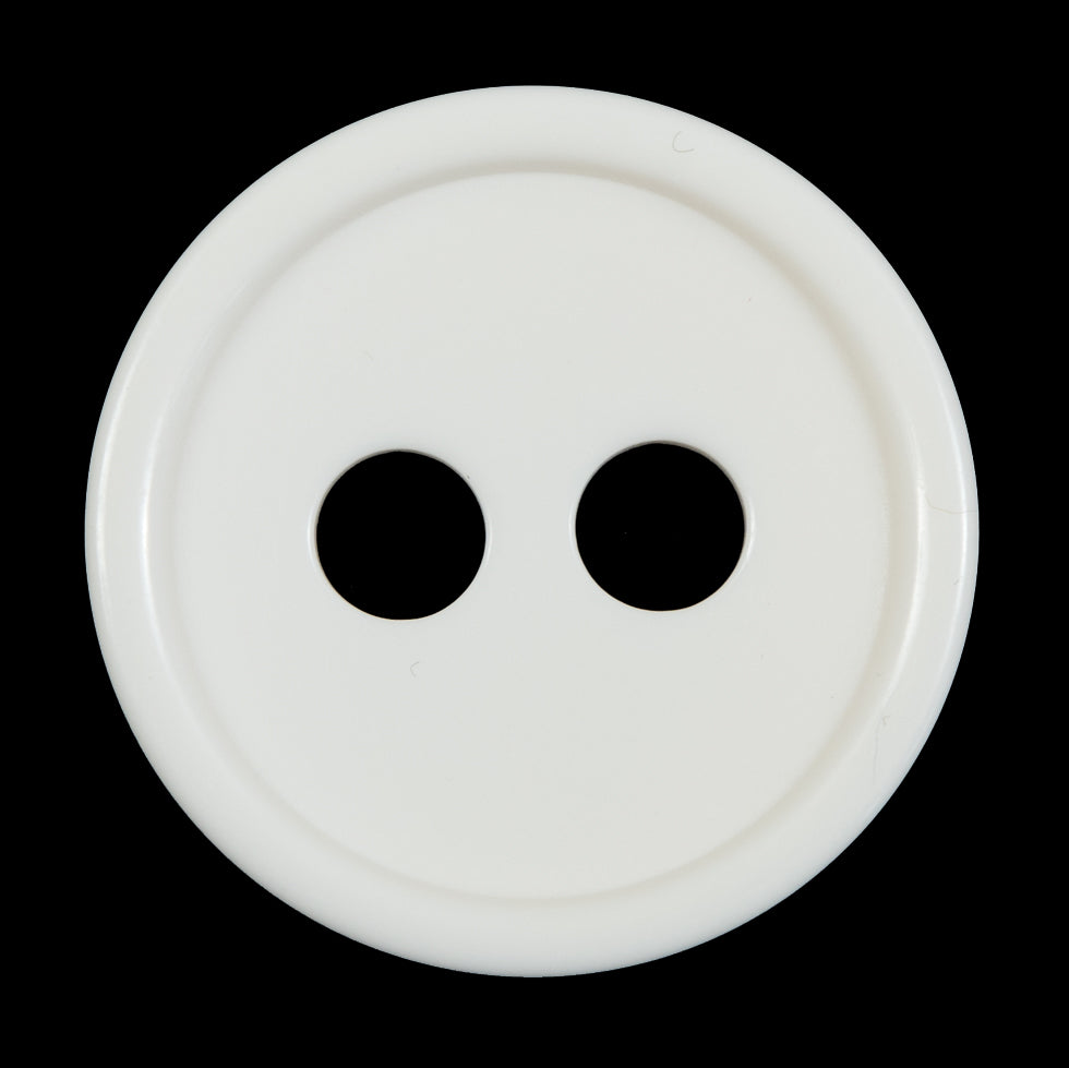 Ivory Plastic 2-Hole Button - 54L/34mm Ivory Plastic 2-Hole Button - 54L/34mm