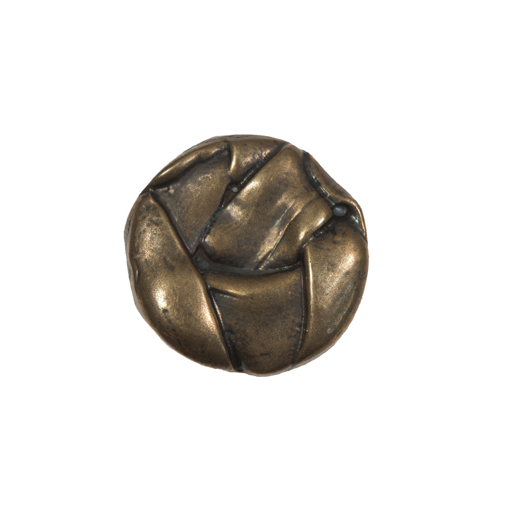 Antique Gold Knotted Plastic Shank Back Button - 32L/20mm Antique Gold Knotted Plastic Shank Back Button - 32L/20mm