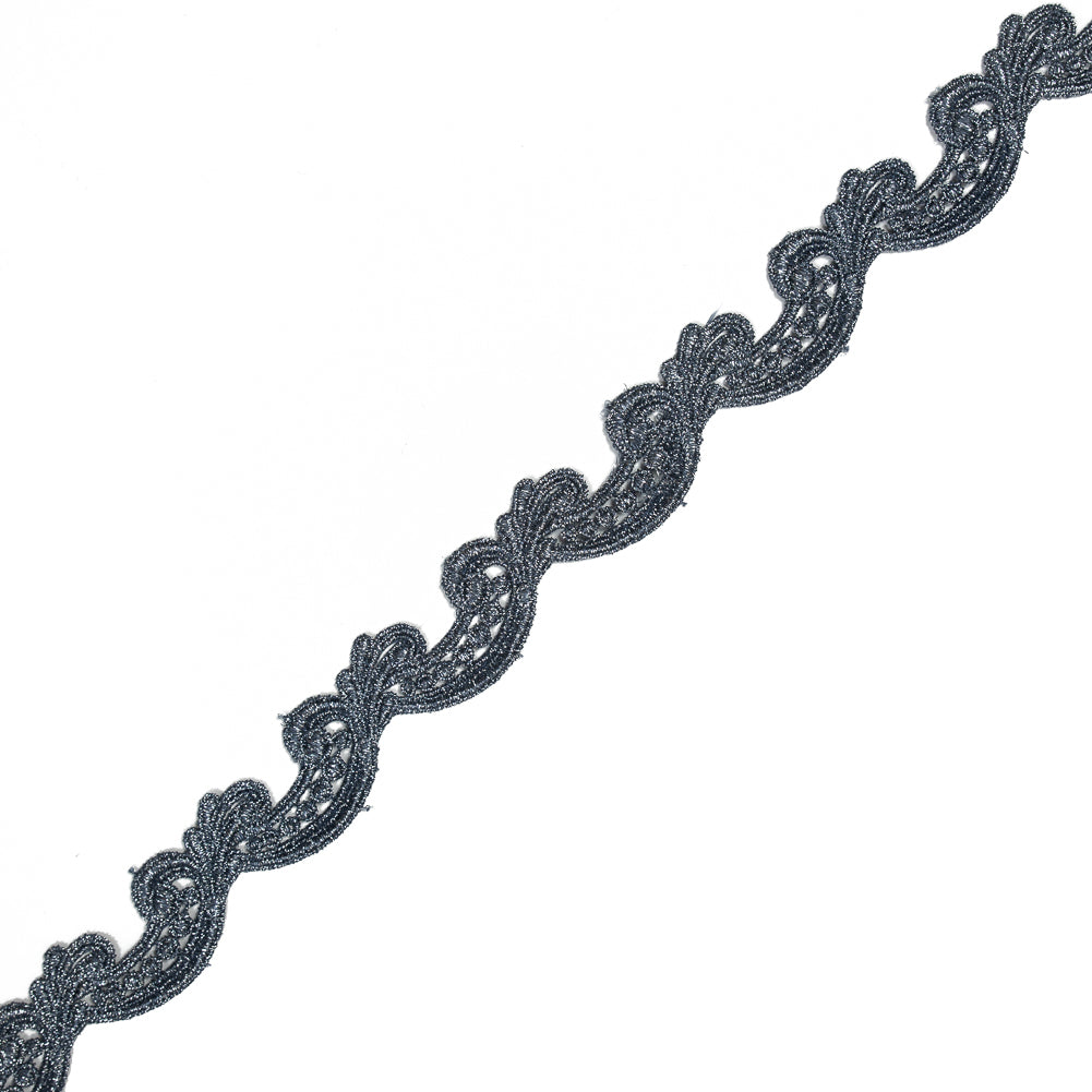 Metallic Navy Guipure Lace Trim - 1.25 Metallic Navy Guipure Lace Trim - 1.25