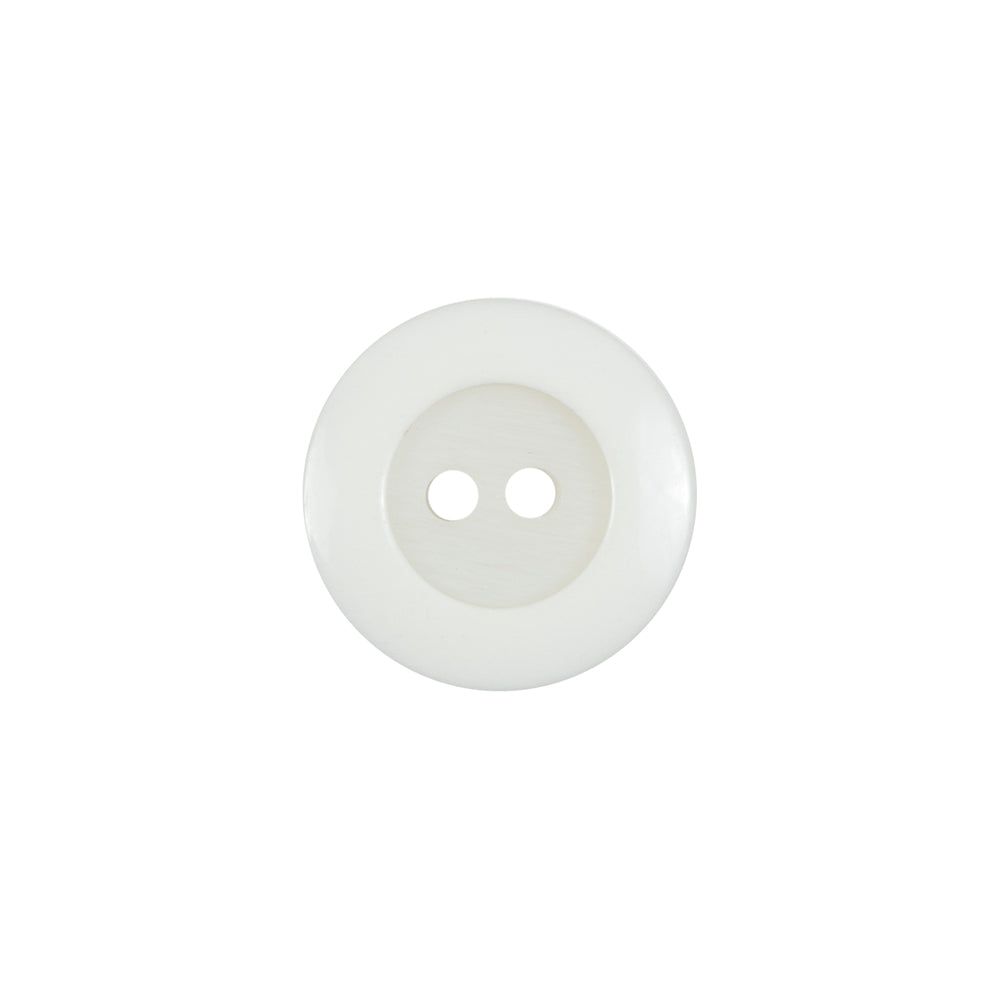 Ivory Plastic 2-Hole Button - 24L/15mm Ivory Plastic 2-Hole Button - 24L/15mm