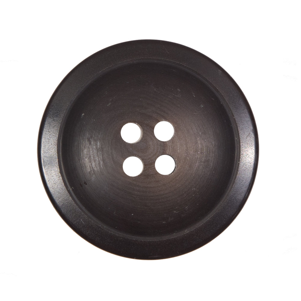 Matte Brown Plastic 4-Hole Button - 44L/28mm Matte Brown Plastic 4-Hole Button - 44L/28mm