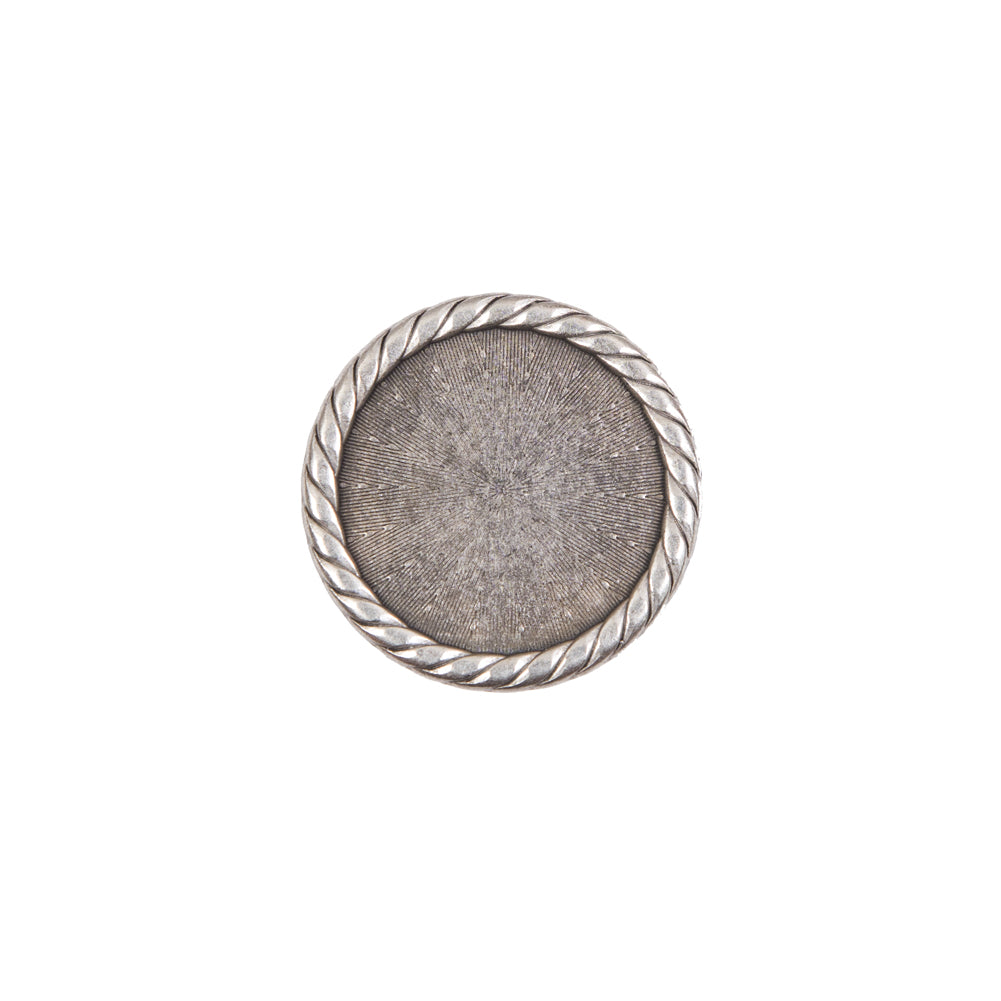 Silver Metal Shank Back Button - 24L/15mm Silver Metal Shank Back Button - 24L/15mm