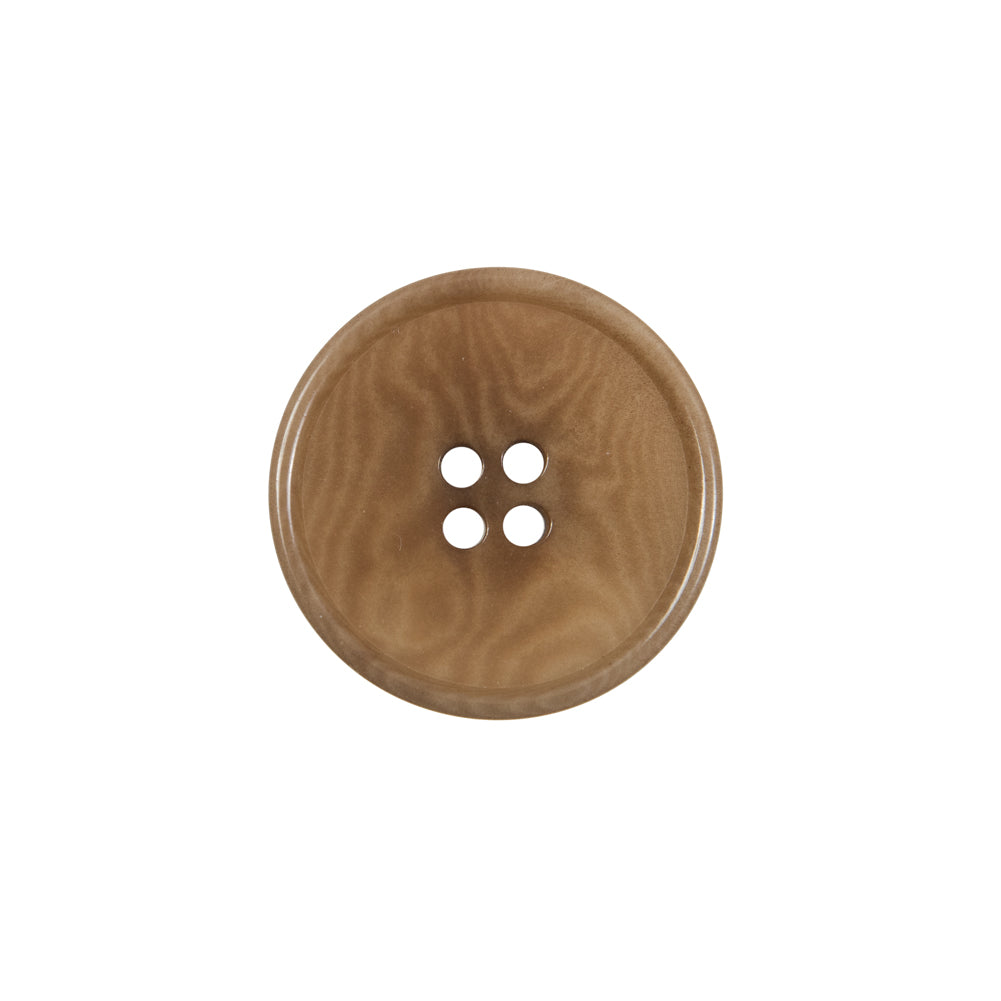 Dark Tan Horn 4-Hole Button - 30L/19mm Dark Tan Horn 4-Hole Button - 30L/19mm