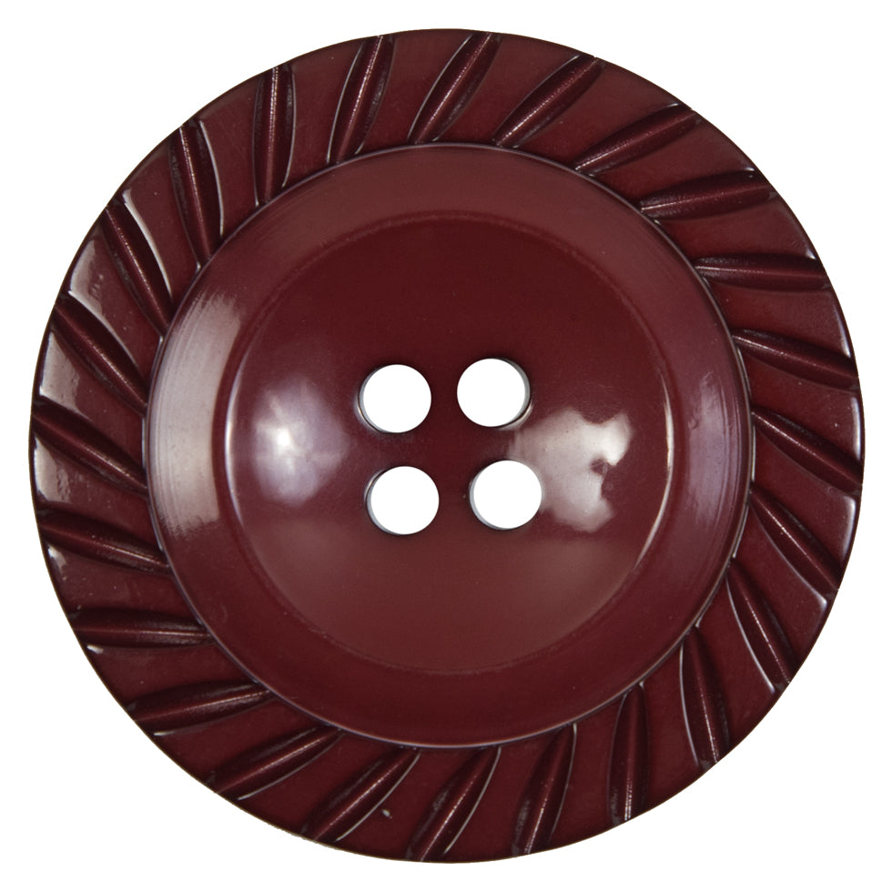 Maroon Plastic 4-Hole Button - 60L/38mm Maroon Plastic 4-Hole Button - 60L/38mm