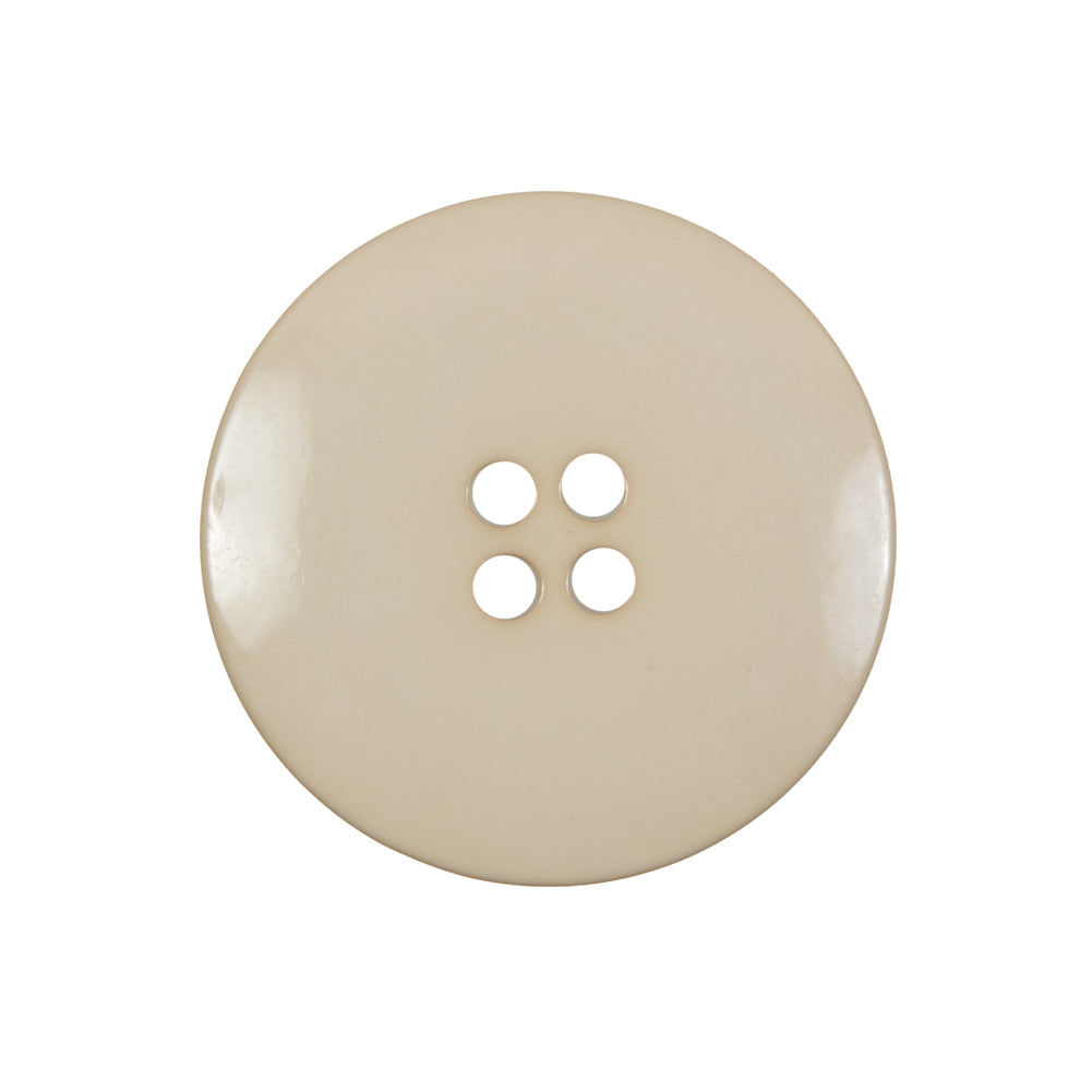 Beige Plastic 4-Hole Button - 40L/25.5mm Detail Beige Plastic 4-Hole Button - 40L/25.5mm Detail