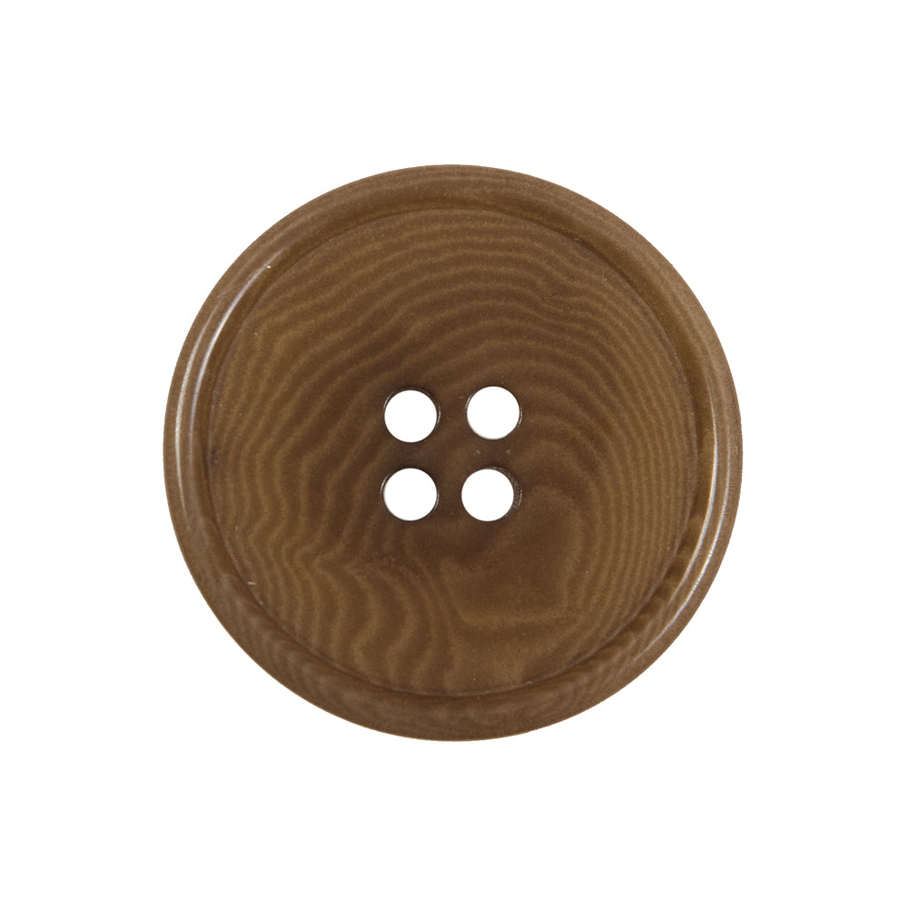 Dark Caramel Horn 4-Hole Button - 40L/25.5mm Dark Caramel Horn 4-Hole Button - 40L/25.5mm