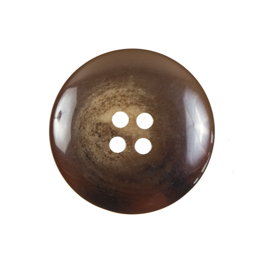 Brown Plastic 4-Hole Button - 40L/25.5mm Detail Brown Plastic 4-Hole Button - 40L/25.5mm Detail