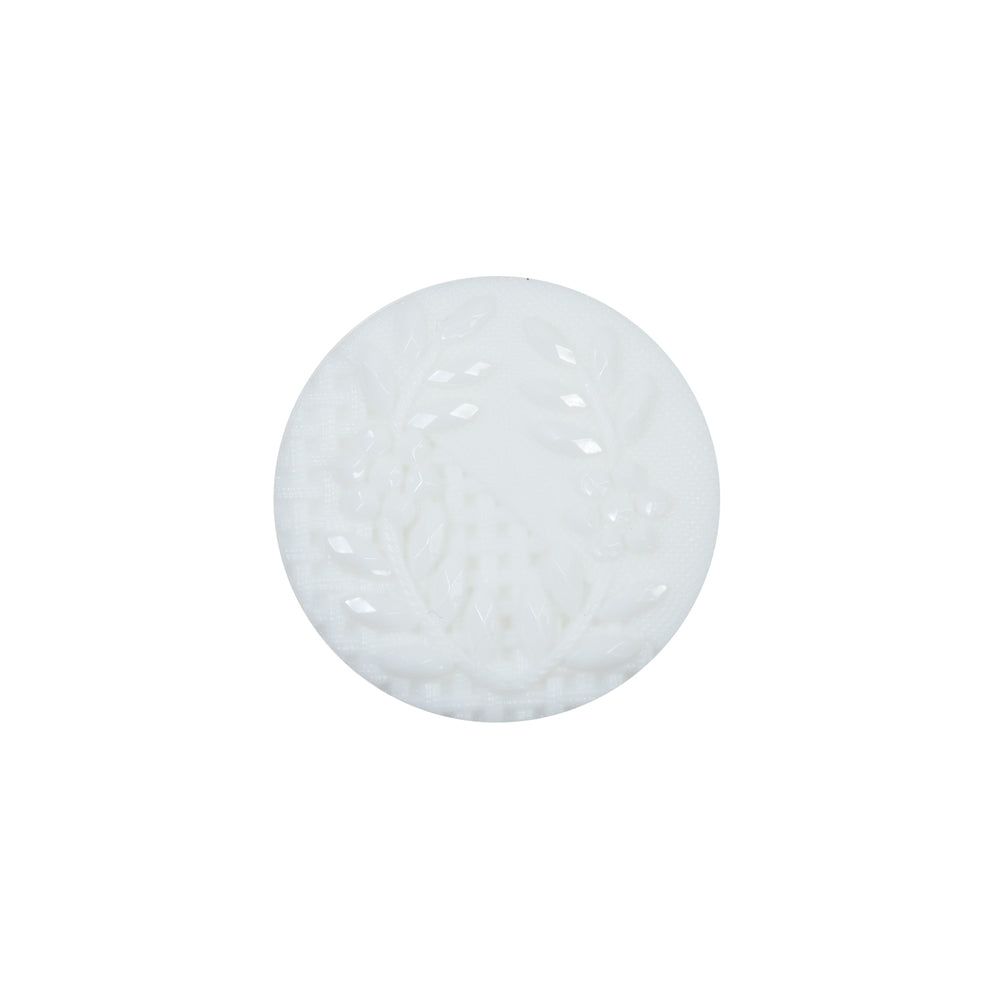 Italian Decorative White Shank Back Button - 30L/19mm Italian Decorative White Shank Back Button - 30L/19mm