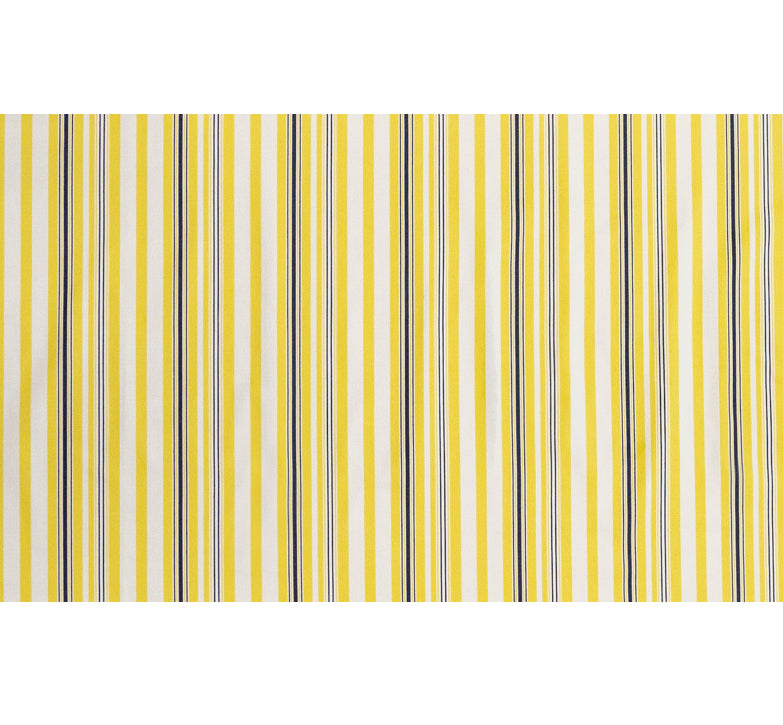 Yellow, Navy and White Striped Polyester Twill Folded Yellow, Navy and White Striped Polyester Twill Folded