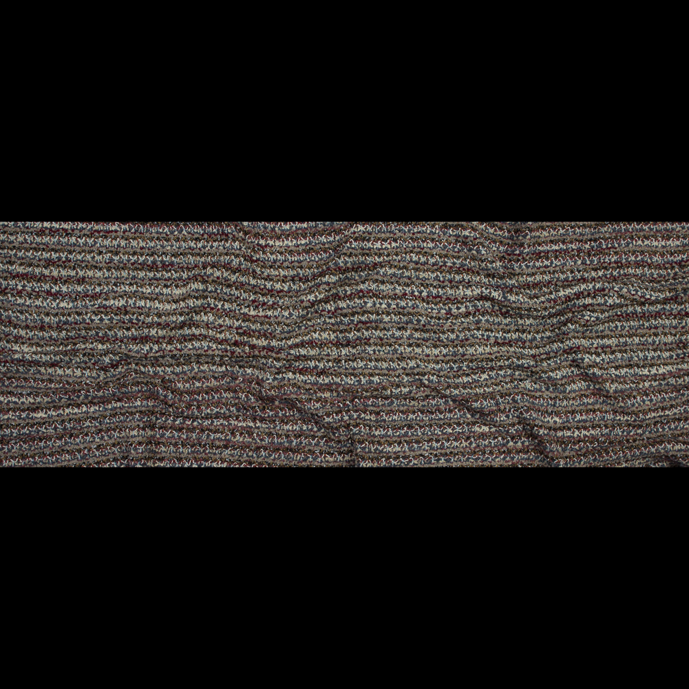 Italian Beige, Red and Slate Chunky Wool Knit Folded Italian Beige, Red and Slate Chunky Wool Knit Folded