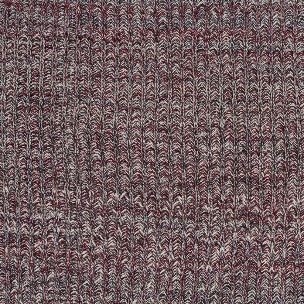 Italian Red, Pink and Navy Chunky Wool Knit Italian Red, Pink and Navy Chunky Wool Knit