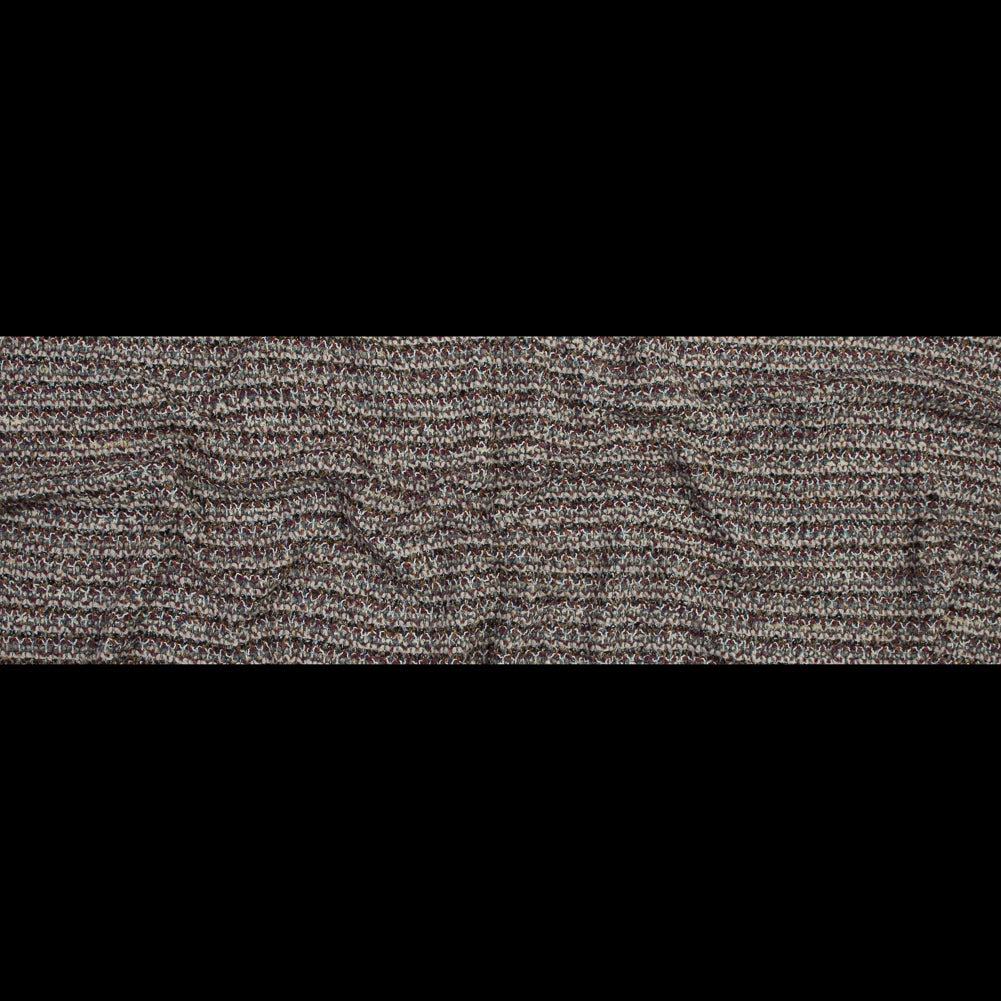Italian Orange, Green and White Striped Wool Knit Folded Italian Orange, Green and White Striped Wool Knit Folded
