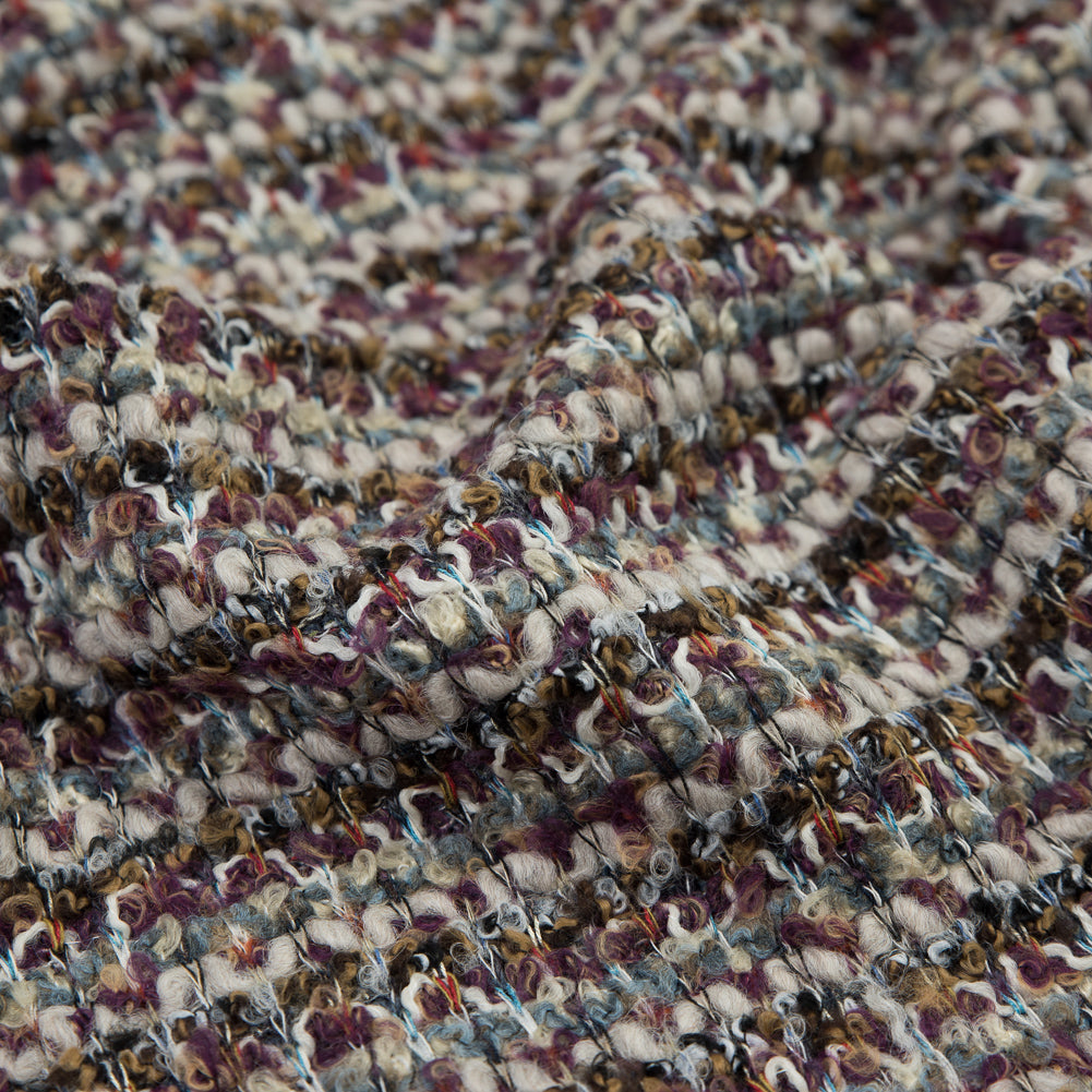 Italian Orange, Green and White Striped Wool Knit Full Italian Orange, Green and White Striped Wool Knit Full