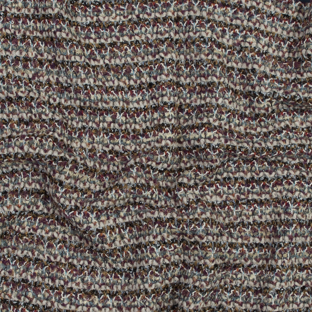 Italian Orange, Green and White Striped Wool Knit Italian Orange, Green and White Striped Wool Knit