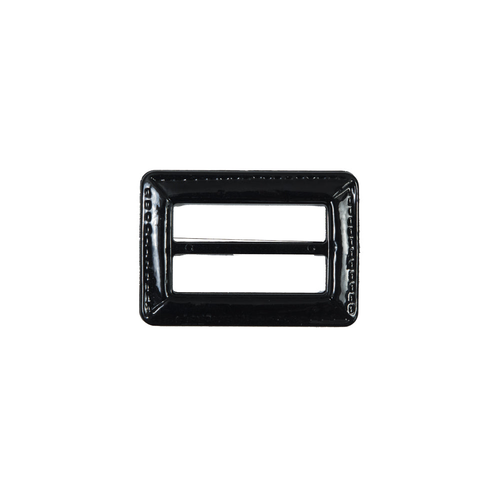 Black Laquered Leather Buckle - 1.5" x 1" Detail Black Laquered Leather Buckle - 1.5" x 1" Detail