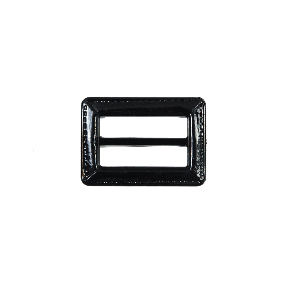 Black Laquered Leather Buckle - 1.5" x 1" Black Laquered Leather Buckle - 1.5" x 1"