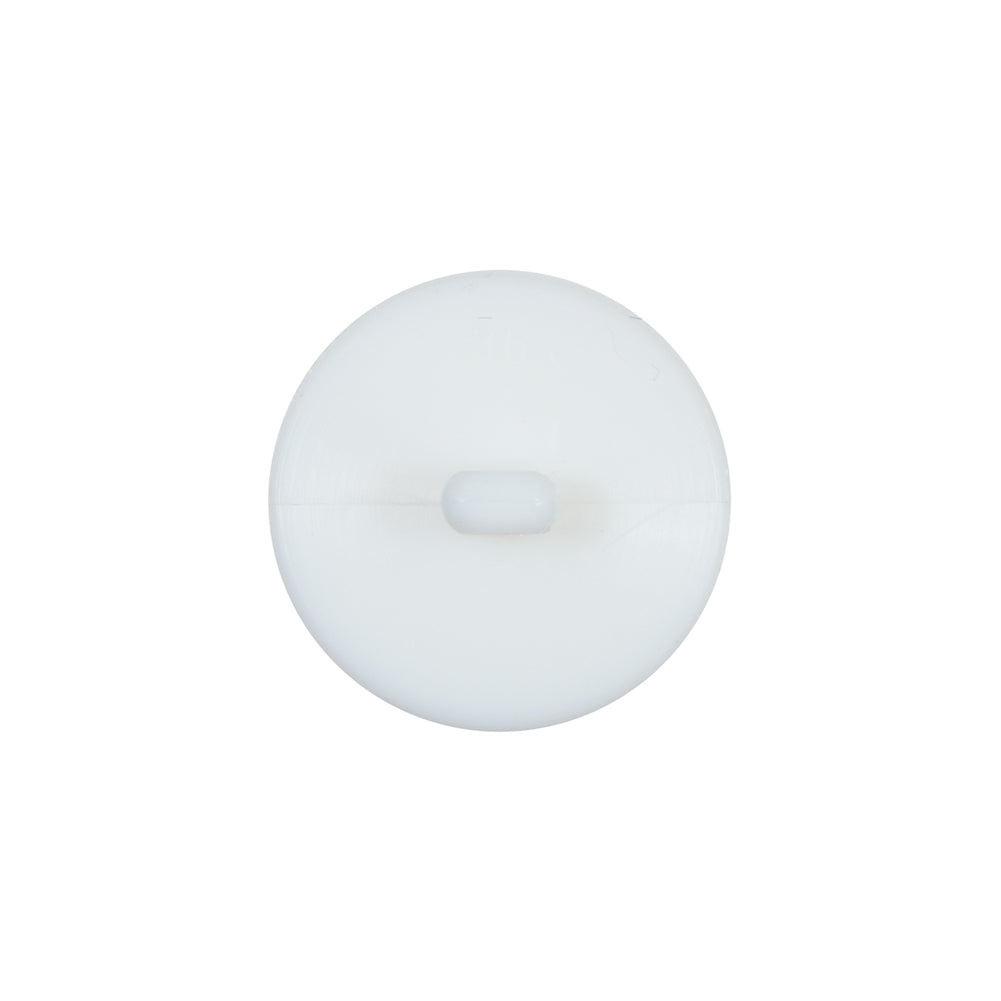 Italian White Plastic Shank Back Button - 32L/20mm Detail Italian White Plastic Shank Back Button - 32L/20mm Detail