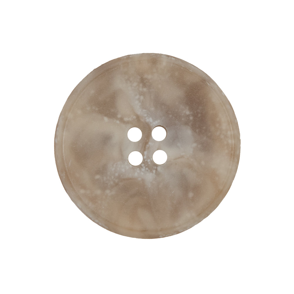Beige Marbled Plastic 4-Hole Button - 40L/25.5mm Beige Marbled Plastic 4-Hole Button - 40L/25.5mm