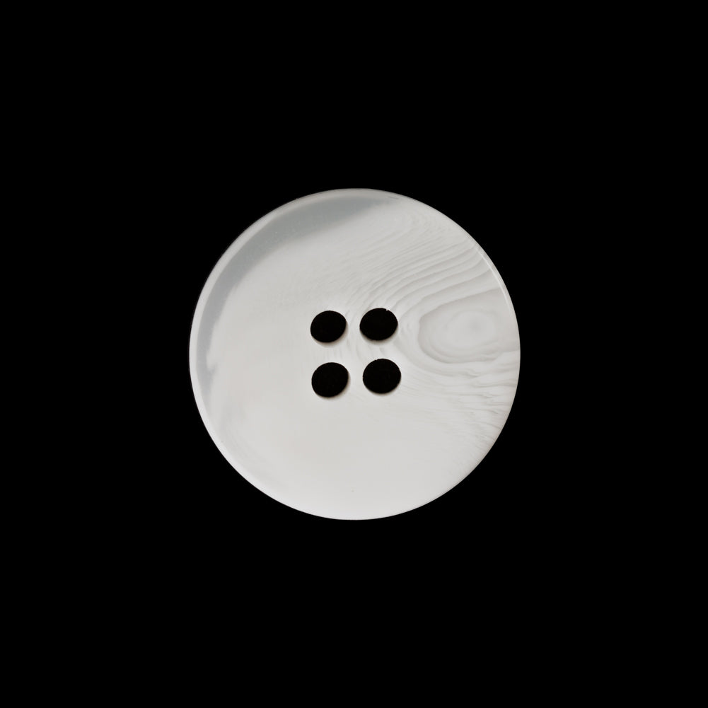 White Swirl 4-Hole Button - 32L/20mm - Detail White Swirl 4-Hole Button - 32L/20mm - Detail