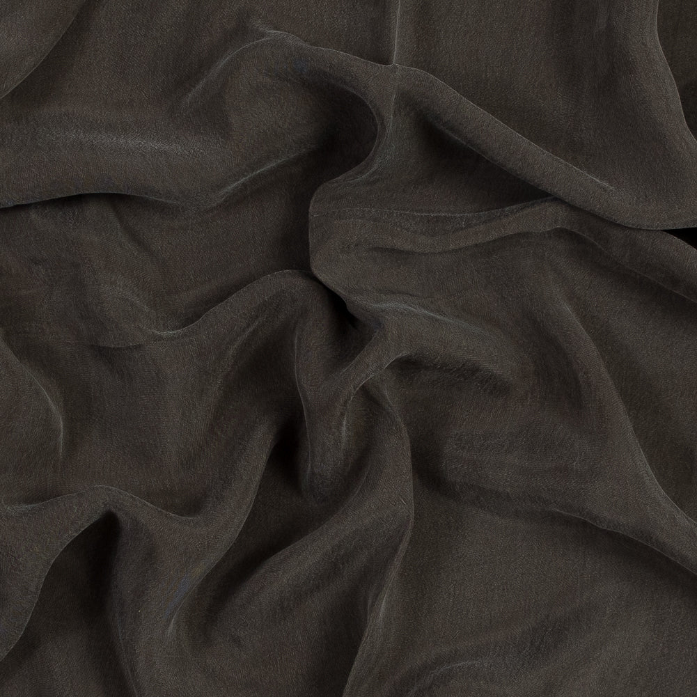 Dusty Olive Cupro Plain Dyed Certified Vegan Fabric Dusty Olive Cupro Plain Dyed Certified Vegan Fabric