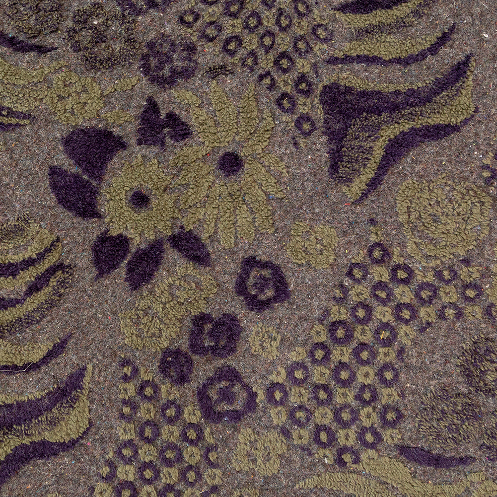 Italian Green and Purple Pattern Play Chunky Wool Knit Italian Green and Purple Pattern Play Chunky Wool Knit