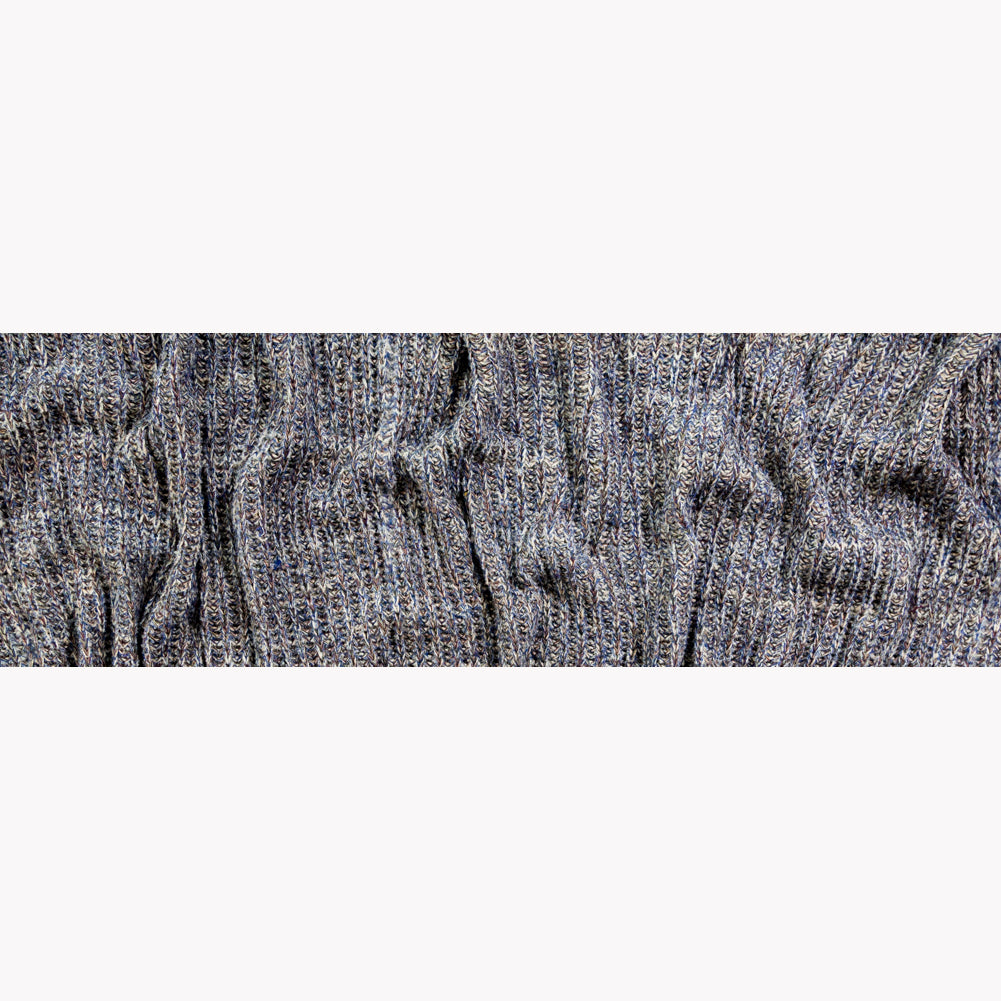 Italian Gray and Royal Blue Chunky Wool Knit Folded Italian Gray and Royal Blue Chunky Wool Knit Folded