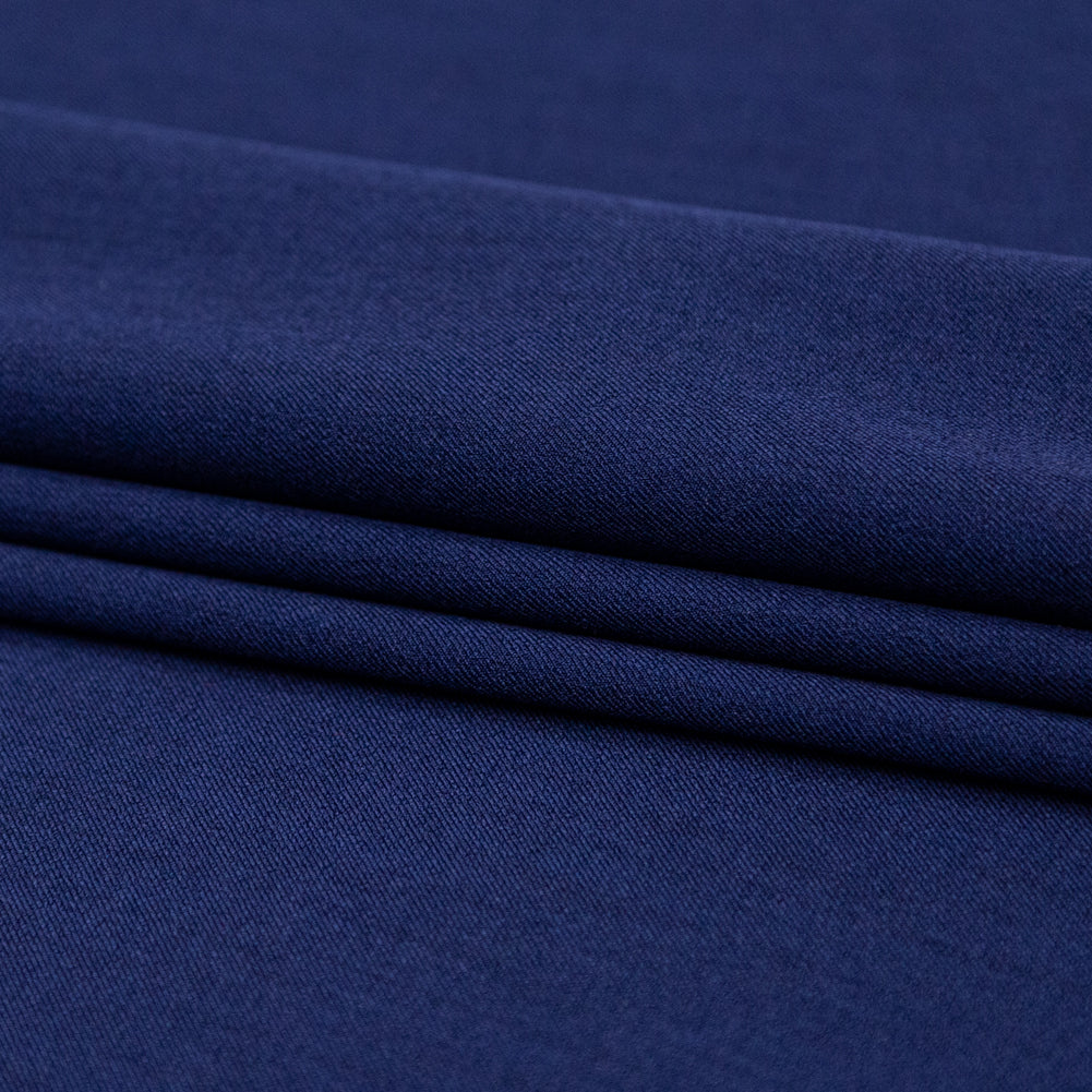 Italian Evening Blue Stretch Polyester Twill Folded Italian Evening Blue Stretch Polyester Twill Folded