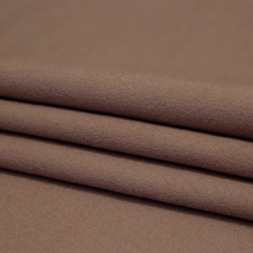 Heathered Beige and Chanterelle Double Faced Cashmere Coating Folded Heathered Beige and Chanterelle Double Faced Cashmere Coating Folded
