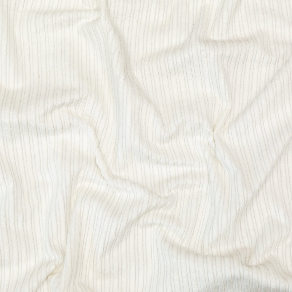 White Striped Pile Rayon Velvet White Striped Pile Rayon Velvet