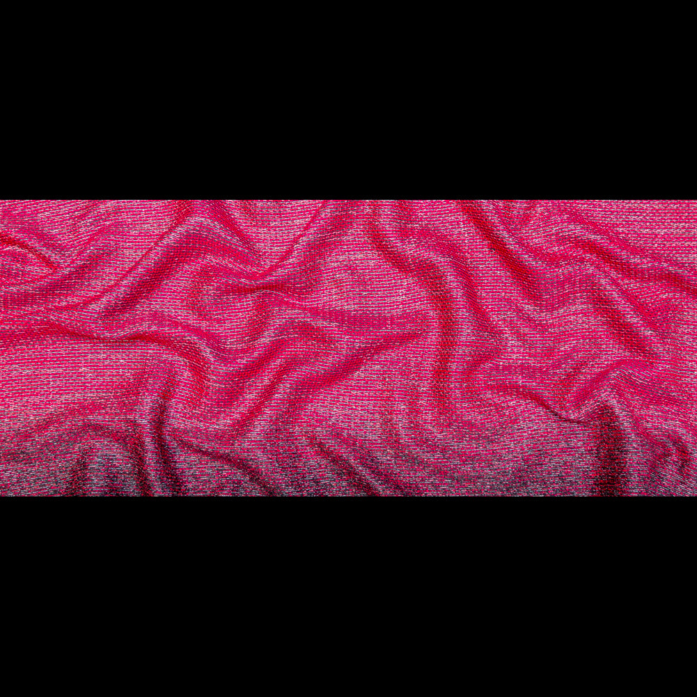 Raspberry Sorbet, Black and Metallic Silver Striped Woven Full Raspberry Sorbet, Black and Metallic Silver Striped Woven Full