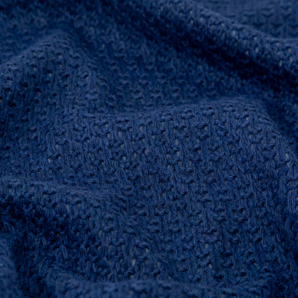 Gray Interlock Knit with Topical Navy Knit Yarn Design Detail Gray Interlock Knit with Topical Navy Knit Yarn Design Detail