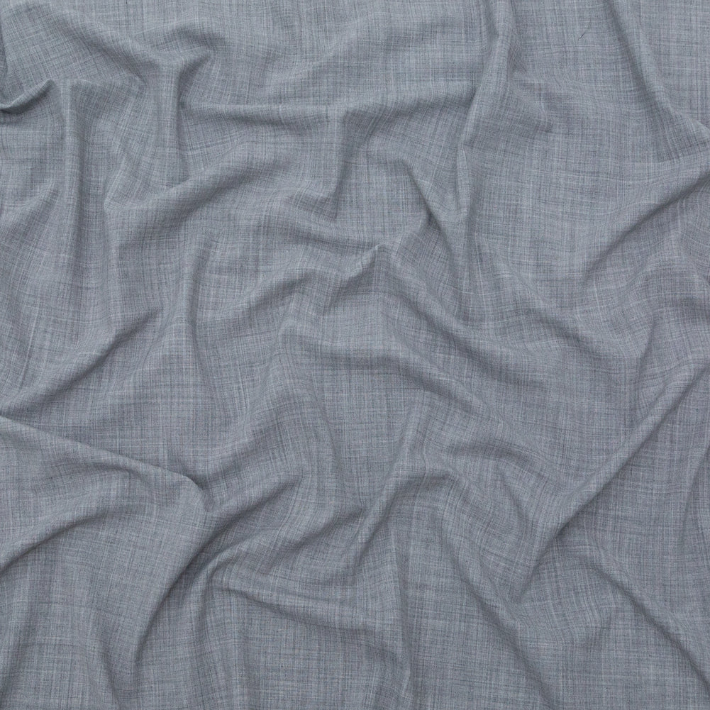 Italian Heathered Light Gray Stretch Suiting Italian Heathered Light Gray Stretch Suiting