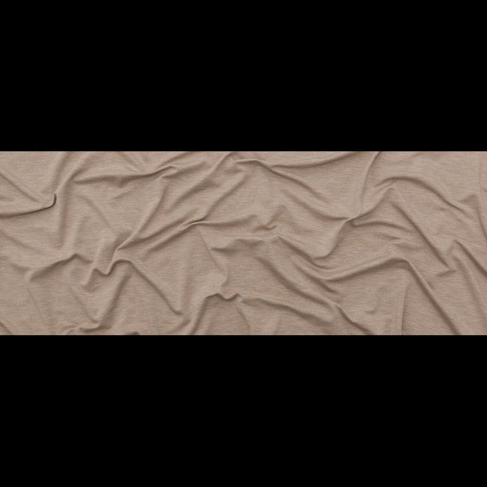 Italian Heather Taupe Stretch Viscose Jersey Full Italian Heather Taupe Stretch Viscose Jersey Full