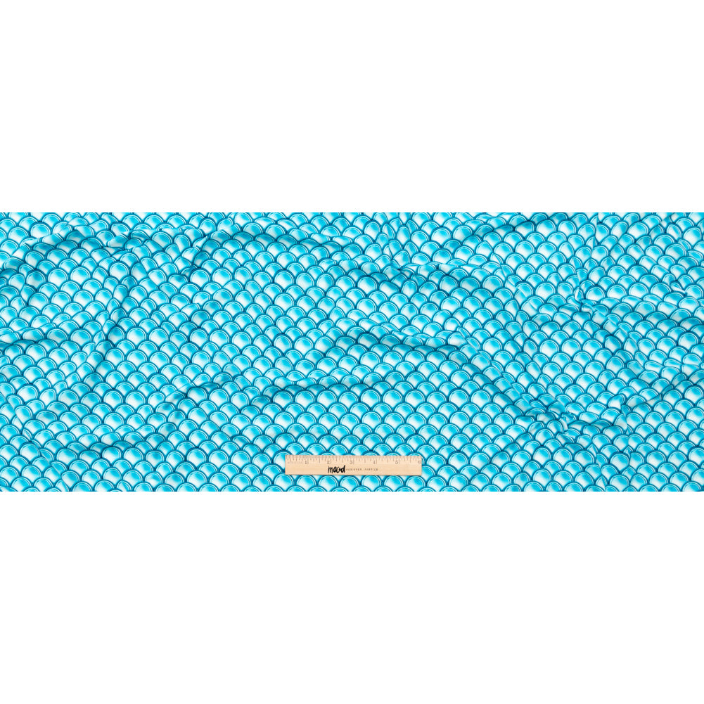 Compression Swimwear Tricot, UV Protective with Aloe Vera Microcapsules - Cerulean Blue Coins - Caye Collection Full Compression Swimwear Tricot, UV Protective with Aloe Vera Microcapsules - Cerulean Blue Coins - Caye Collection Full